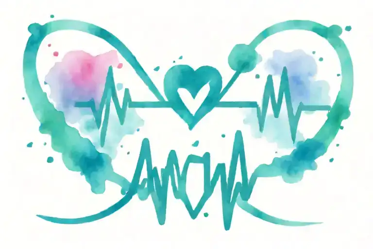 Heartbeat Symbol And Love Symbol