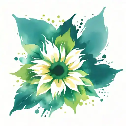 Sunflower And Paw Print