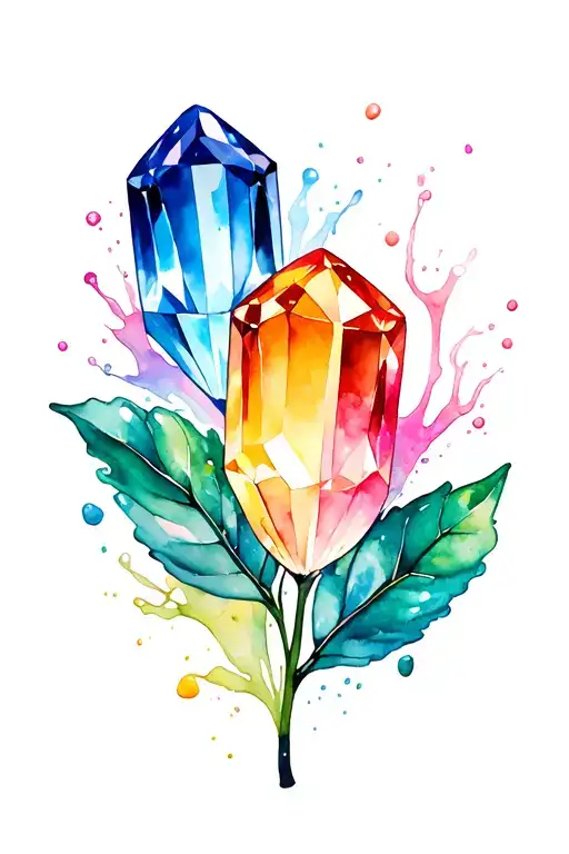 August And November Birthstone Watercolor Splash