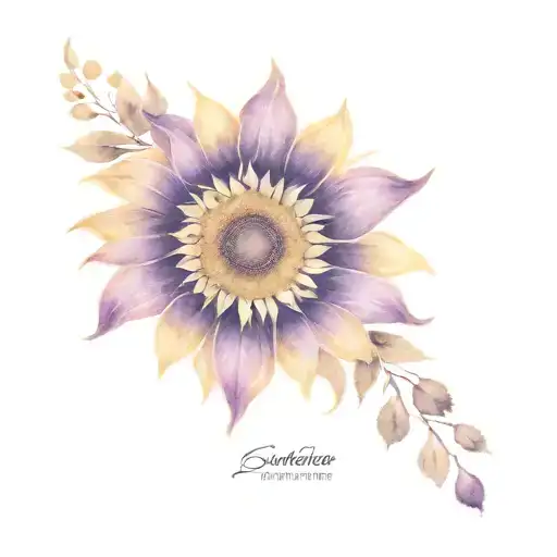 Sunflower And Paw Print