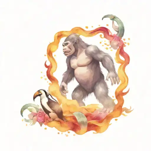 King Kong Fighting Scrimps The Penguin