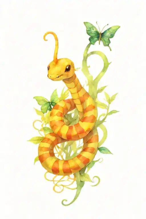 Forest Girl Insects Snake