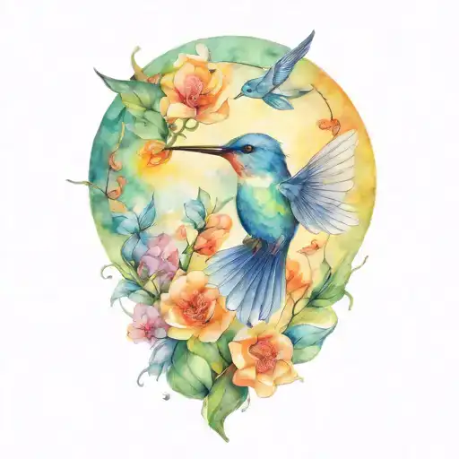 Humming Bird And Wolf