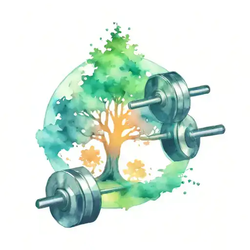 Tree And Barbell Surrounded