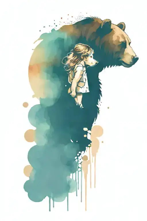 Brown Bear And Girl
