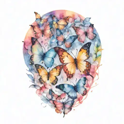 Butterflies Hearts Connected