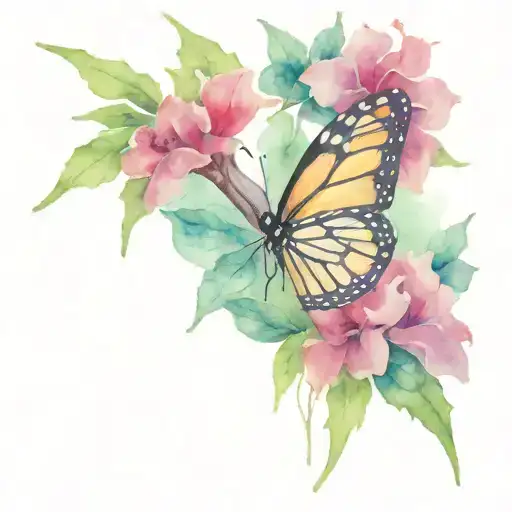 Monarch Butterfly In Mexican Mountain Trees