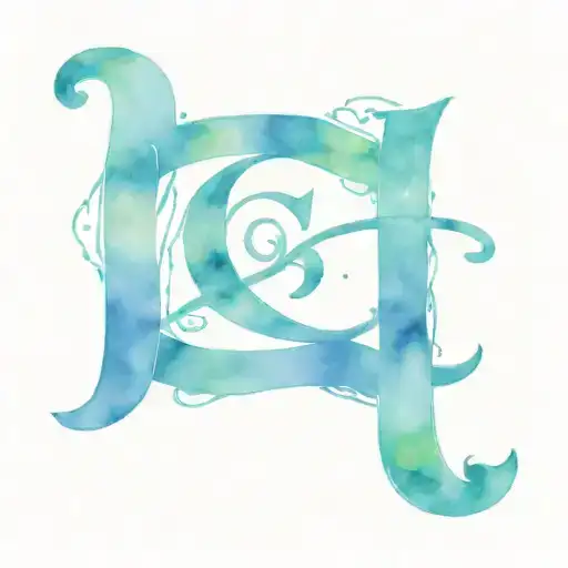 Dak Initials In Russian In Girly Font