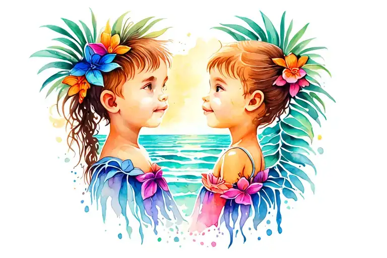 Maui Tattoo For Shoulder Tribal Little Boy And Girl