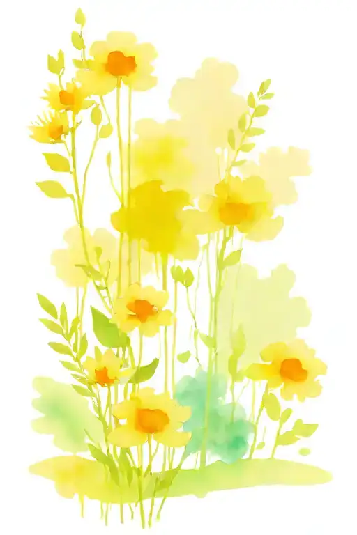 Water Color Forrest And Flowers Sleve