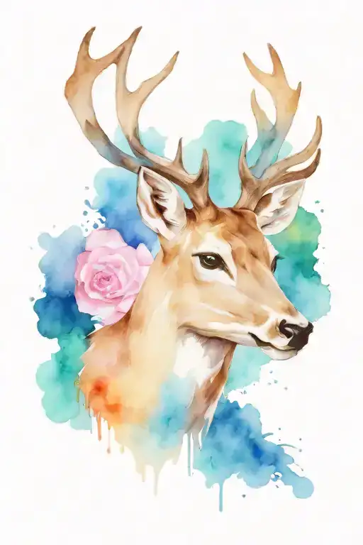 Front Facing Deer Head