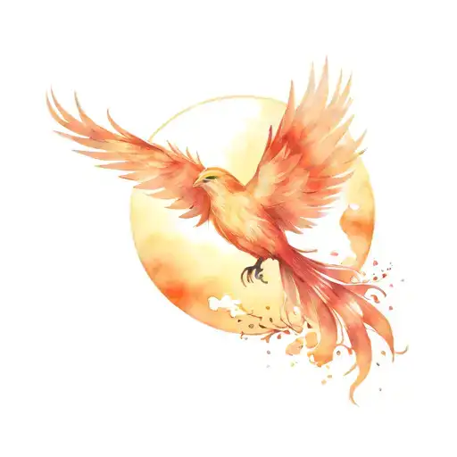 Firebird And Sunset Sky