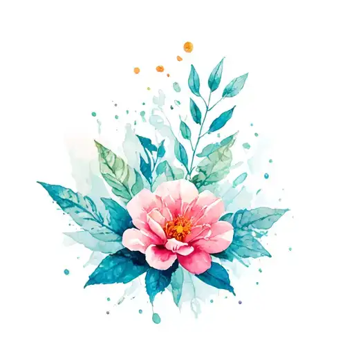 Evangline With Water Colour Behind