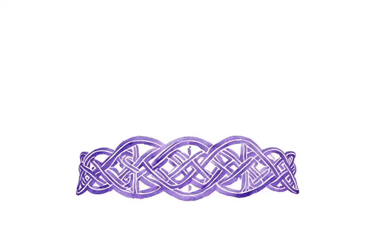 Garter Belt Made Of Celtic Knots In Purple