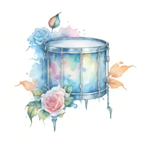 Drum With Rose Made
