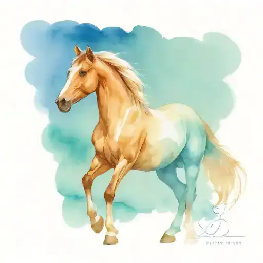 Horse With Western Background