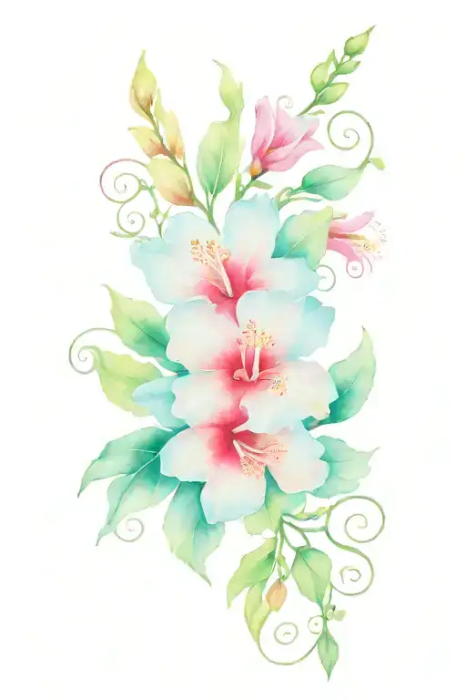 Hibiscus And Orchid Vine Wrapping