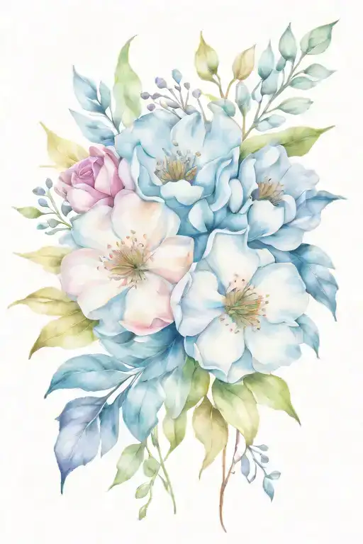 December And October Birth Flower Bouquet Tied