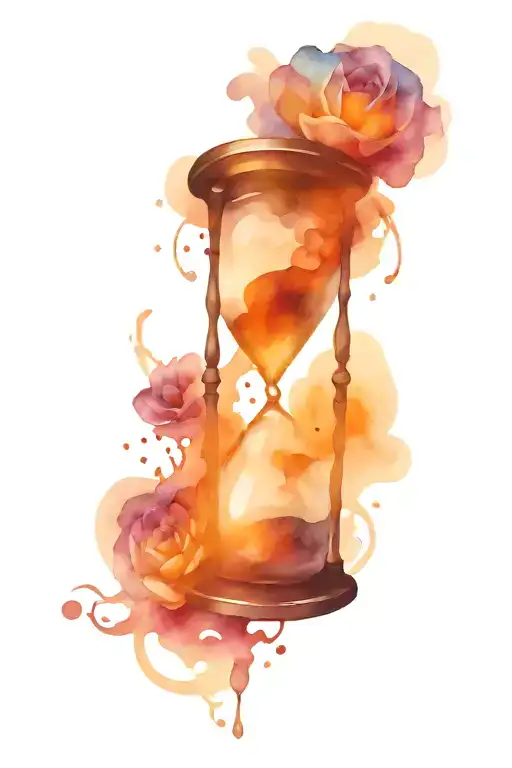 Eye Hourglass Hart Tattoo For Man