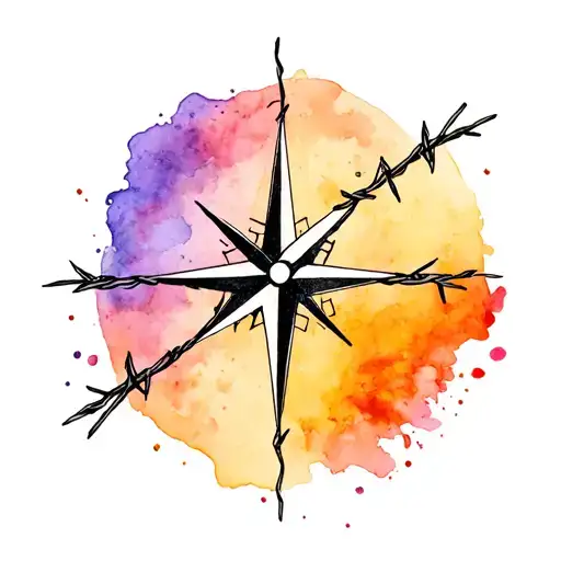 Elefant Barbed Wire Compass