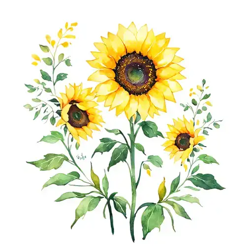 Mandal With Sunflower Blooming