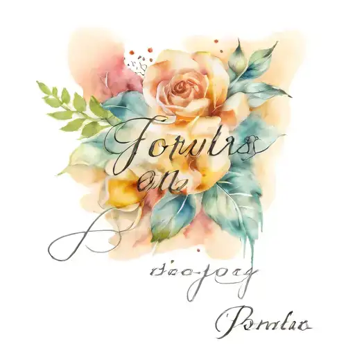 Lyrics Written In Pretty Script On Woman's Forearm