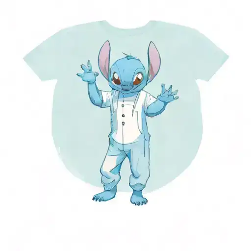 Disney Stitch In Prison Jumpsuit With Number On Front