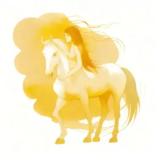 Horse And Girl Standing