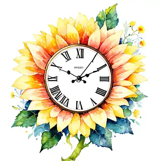Daisy Rose Orchid Sunflower Infinite Clock