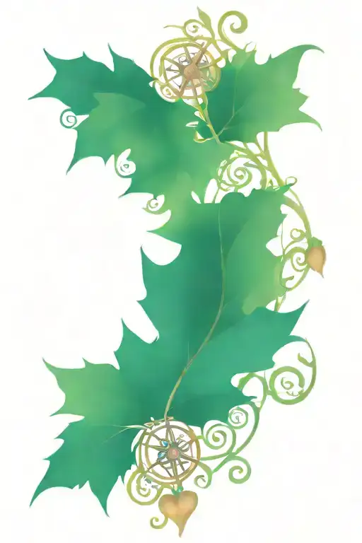 Vines Growing With Compass