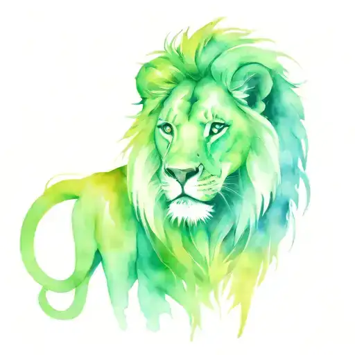 Lion With Green Eyes