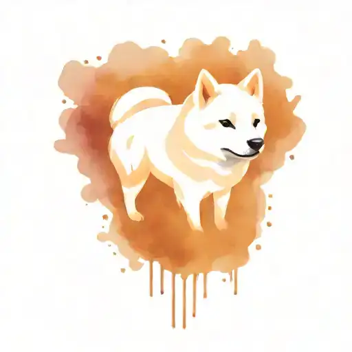 White Gothic Shiba Inu Dog