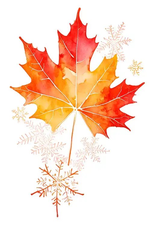 Raven Maple Leaf Snowflake