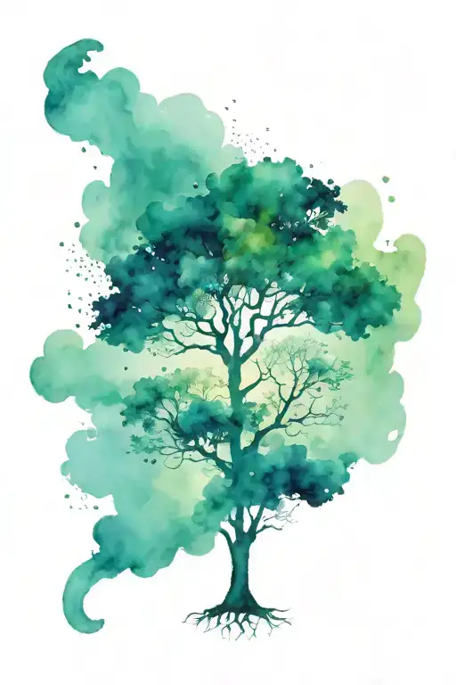 Magic Tree With Clouds Above It