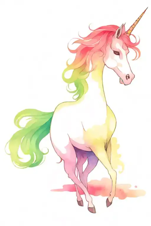 Cadpat Unicorn Cartoon