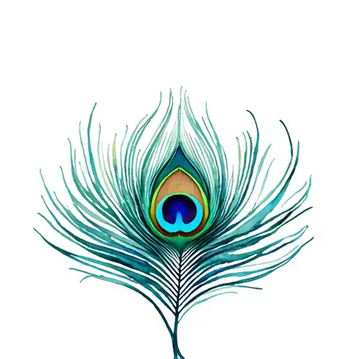Hera Symbol With Peacock Feather