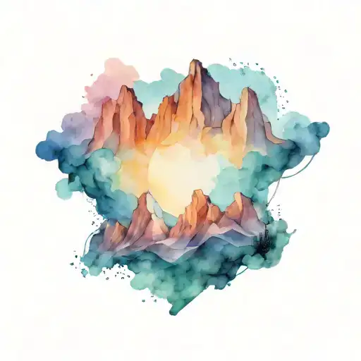 A Cliff With A Mountain In The Background