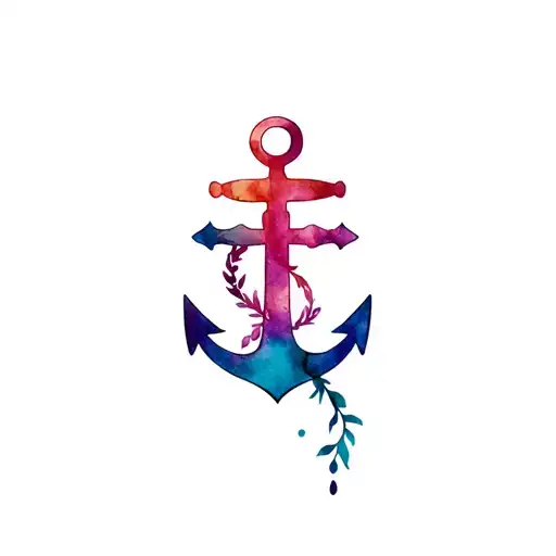 Anchor Tattoo Featuring Iconic Symbols