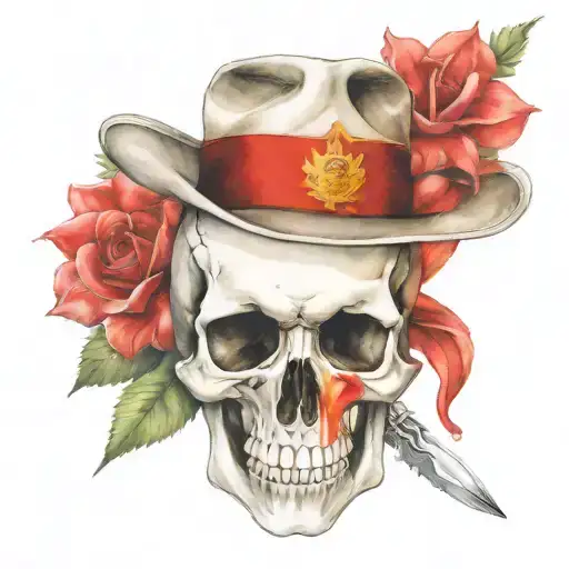 Rcmp Hat Skull Dagger