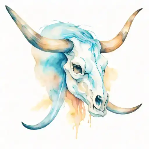 Face Forward Longhorn Skull