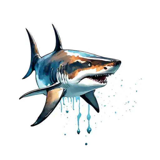 Bull Shark With Bull Horns More Like