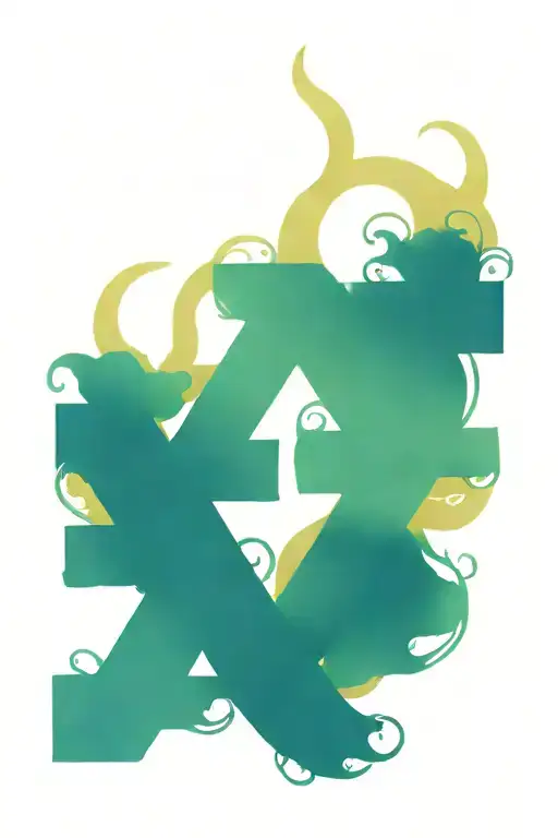 Letters K2 With Fox And Snake Wrapping