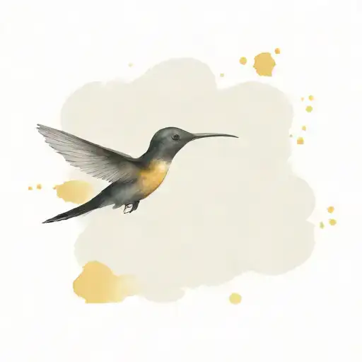 Small Black And Gold Hummingbird 42