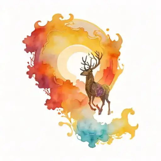 Skoll Chasing The Moon Norse Mythology In Bold Colours