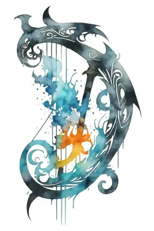 Reaper Scythe Black Abstract