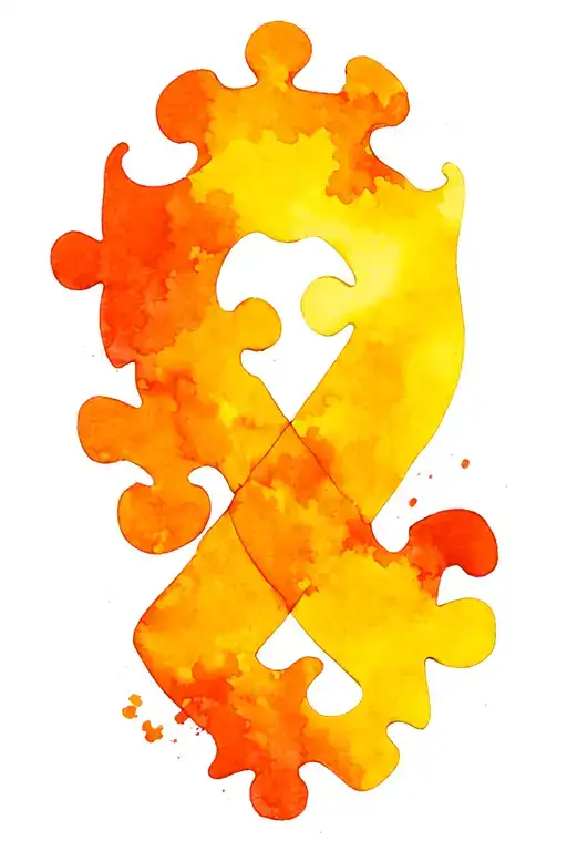 Autism Awareness Puzzle Polynesian