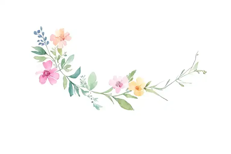 Birth Flower Bouquet With Profile 4 Kids