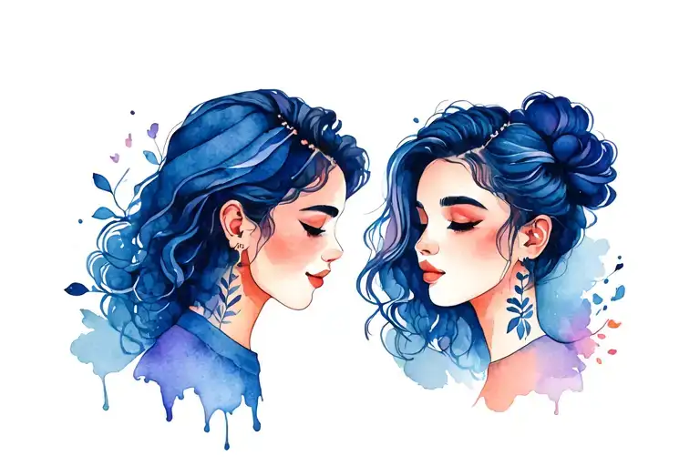 Paired Tattoo For The Best Friends Minimalistic