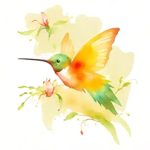 Butterfly With Hummingbird