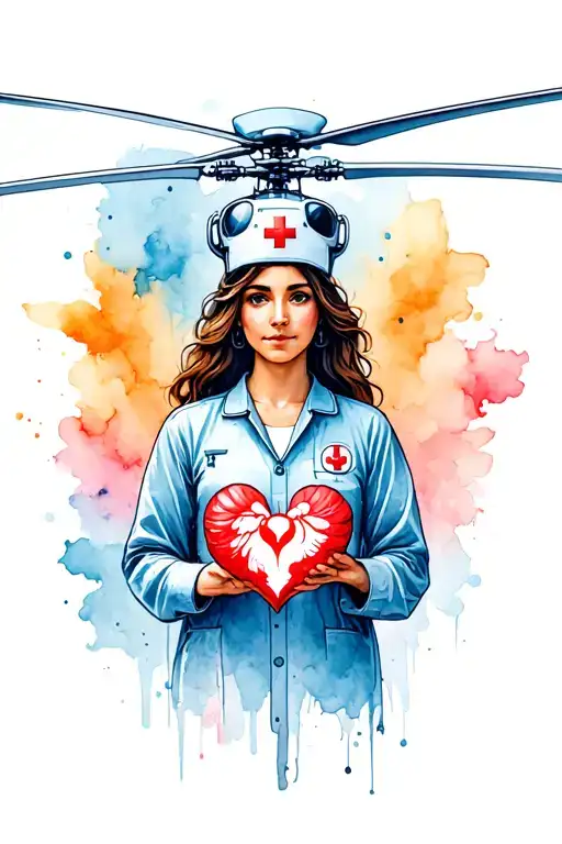 Helicopter Nurse Symbolizing Healing
